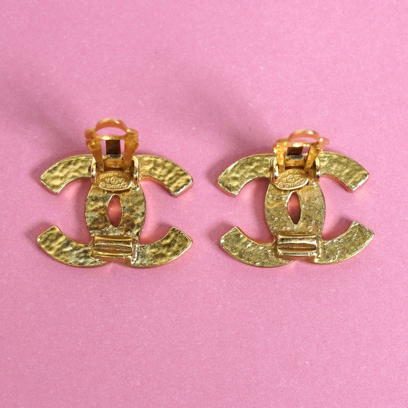 シャネル ココマーク イヤリング GP ブラック