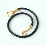 エルメス レザー ジャンボ チョーカー ブレスレット ブラック