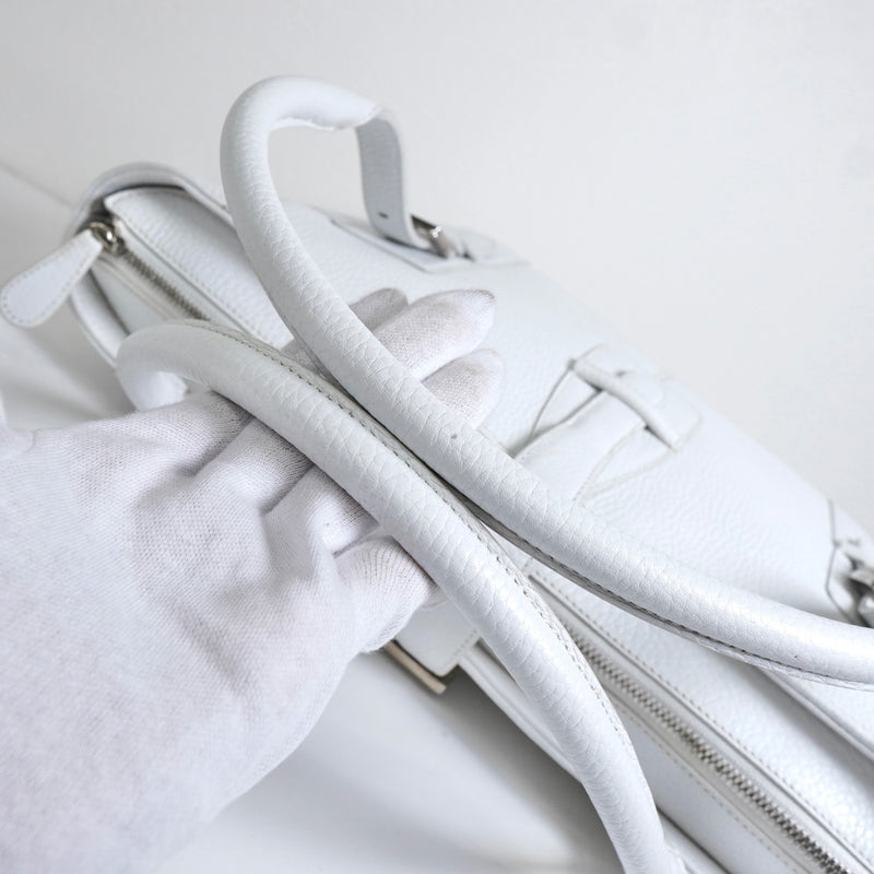 ロエベ レザー トートバッグ ホワイト