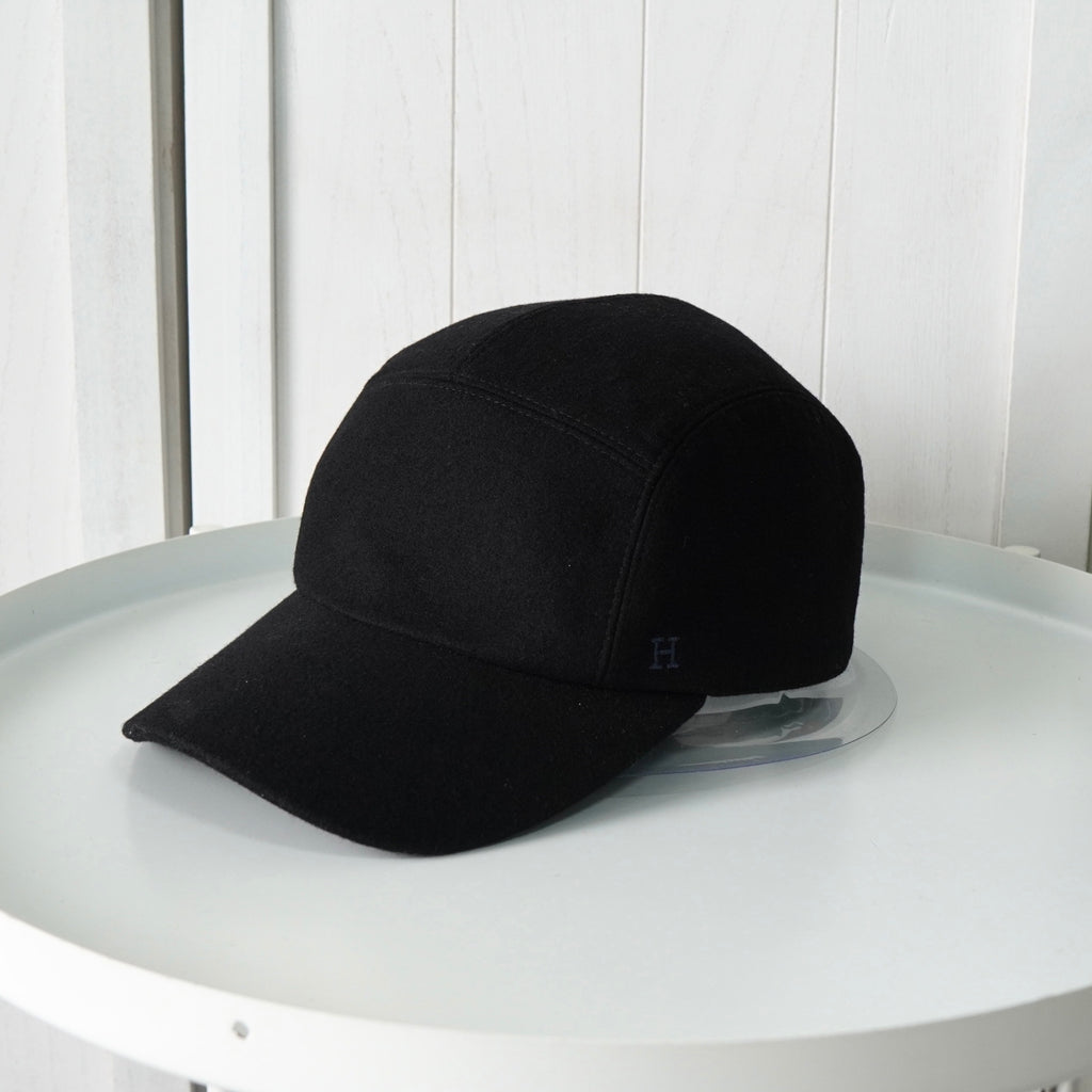 エルメス ライリー ドロップ カシミヤ100% キャップ ブラック
