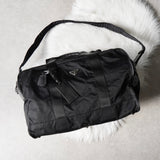 プラダ テスート ポコノ ナイロン / サフィアーノレザー 2way ボストンバッグ ブラック