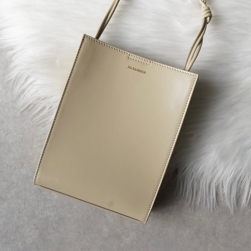 ジルサンダー タングル スモール レザー ショルダーバッグ ベージュ