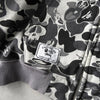 A BATHING APE × STUSSY ステューシー × エイプ スカル カモ ジップアップ フーディー パーカー グレー