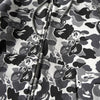 A BATHING APE × STUSSY ステューシー × エイプ スカル カモ ジップアップ フーディー パーカー グレー
