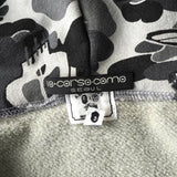 A BATHING APE × STUSSY ステューシー × エイプ スカル カモ ジップアップ フーディー パーカー グレー - NEWSED