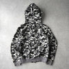 A BATHING APE × STUSSY ステューシー × エイプ スカル カモ ジップアップ フーディー パーカー グレー