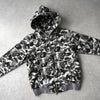 A BATHING APE × STUSSY ステューシー × エイプ スカル カモ ジップアップ フーディー パーカー グレー