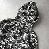 A BATHING APE × STUSSY ステューシー × エイプ スカル カモ ジップアップ フーディー パーカー グレー - NEWSED