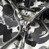 A BATHING APE × STUSSY ステューシー × エイプ スカル カモ ジップアップ フーディー パーカー グレー