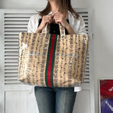 コムデギャルソン × グッチ ペーパートート シェリーライン ハンドバッグ ブックトート 自立型 花柄 ビニール A4可 - NEWSED