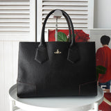 ヴィヴィアン ウエストウッド オーブ レザー トートバッグ ハンドバッグ 自立型 A4可 ブラック - NEWSED