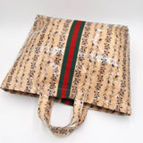 コムデギャルソン × グッチ ペーパートート シェリーライン ハンドバッグ ブックトート 自立型 花柄 ビニール A4可 - NEWSED