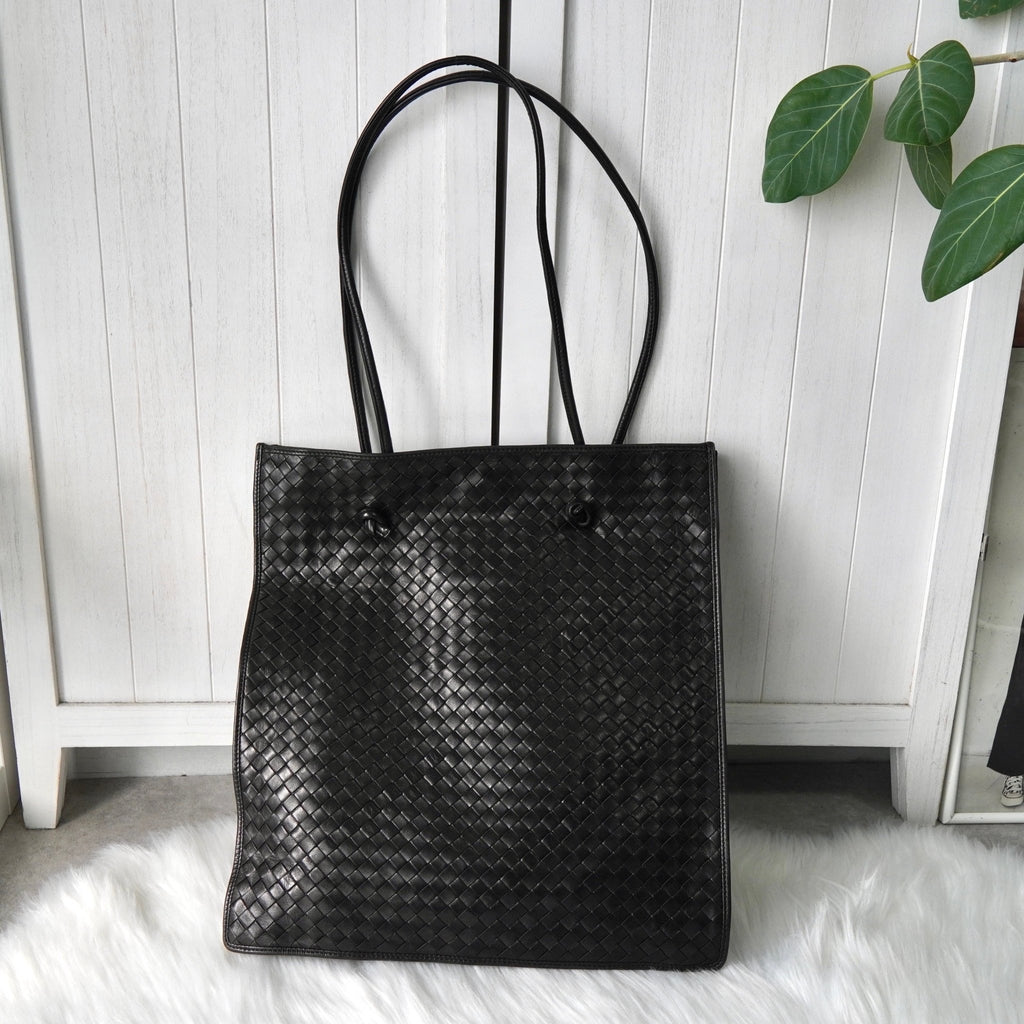 Bottega Veneta Intrecciato 手提包 A4 尺寸 黑色