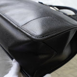 グッチ ロゴ レザー ハンドバッグ ビジネスバッグ ハンドバッグ A4収納可 ブラック - NEWSED