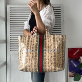 コムデギャルソン × グッチ ペーパートート シェリーライン ハンドバッグ ブックトート 自立型 花柄 ビニール A4可 - NEWSED