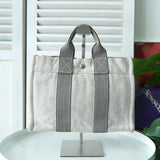 エルメス フールトゥPM キャンバス ハンドバッグ ホワイト / ブラック