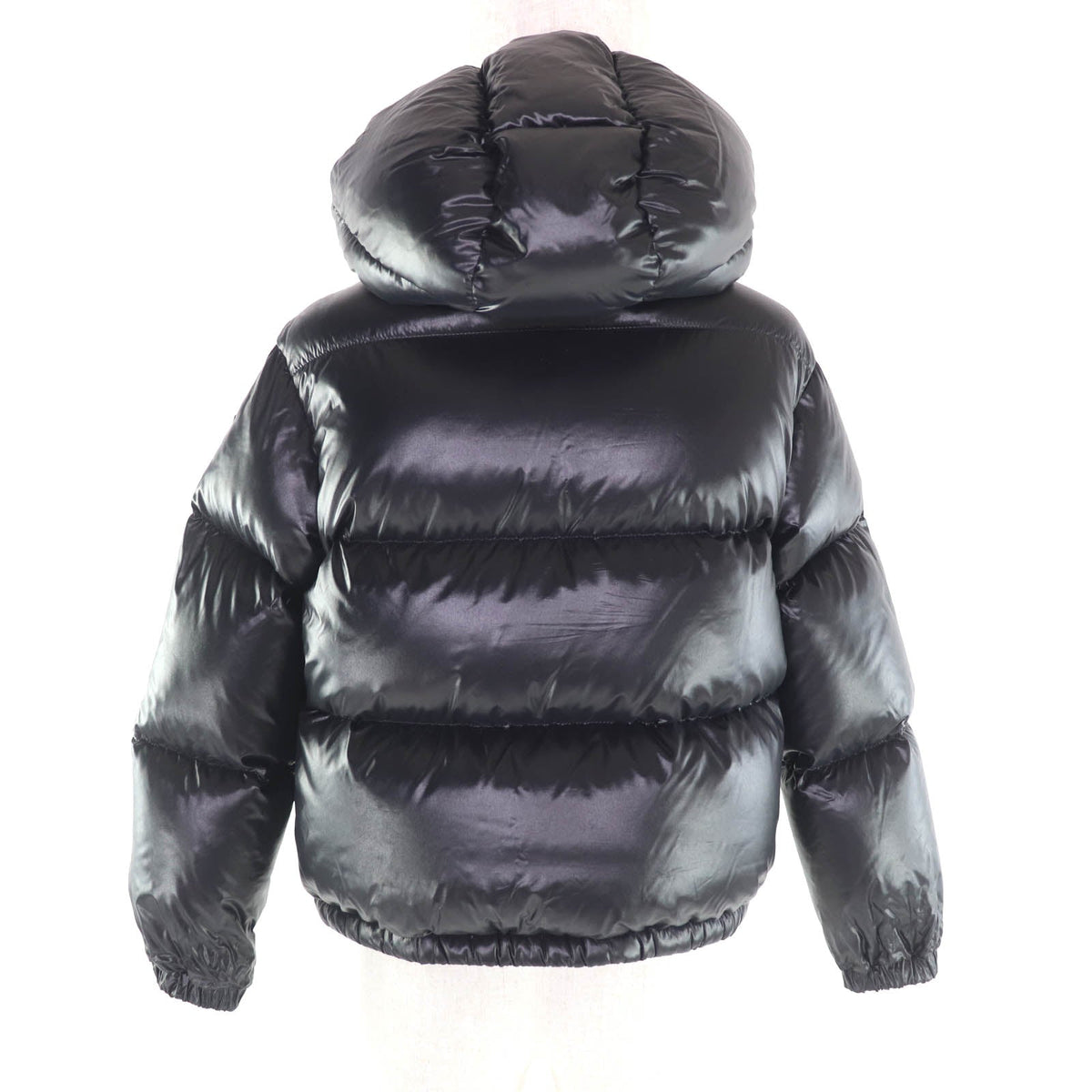 モンクレール ABBAYE フロントロゴ フード付 ZIP UP ダウンジャケット ブラック 12anni 152cm レディース - NEWSED