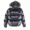 モンクレール ABBAYE フロントロゴ フード付 ZIP UP ダウンジャケット ブラック 12anni 152cm レディース