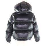 モンクレール ABBAYE フロントロゴ フード付 ZIP UP ダウンジャケット ブラック 12anni 152cm レディース - NEWSED
