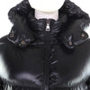 モンクレール ABBAYE フロントロゴ フード付 ZIP UP ダウンジャケット ブラック 12anni 152cm レディース