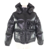 モンクレール ABBAYE フロントロゴ フード付 ZIP UP ダウンジャケット ブラック 12anni 152cm レディース - NEWSED