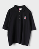 ACIDE MAISON KITSUNE メゾン キツネ 半袖ポロシャツ ブラック M メンズ