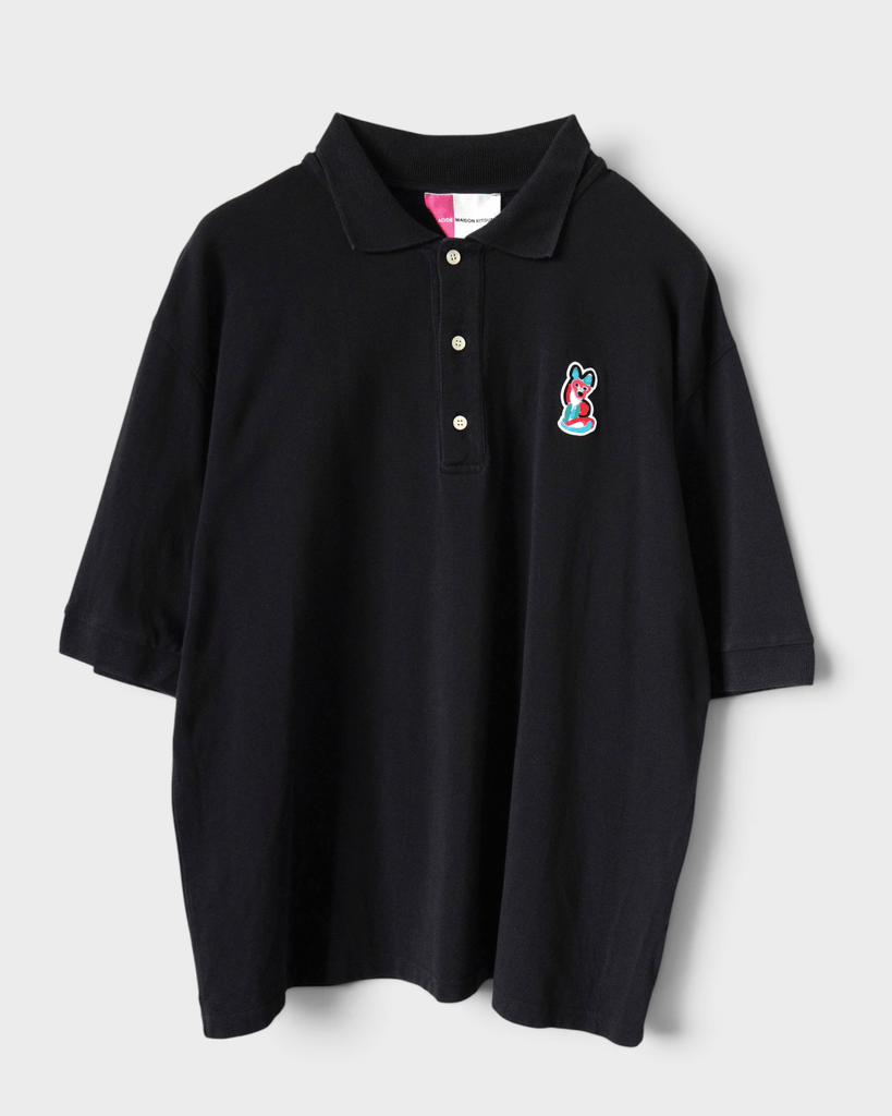 ACIDE MAISON KITSUNE メゾン キツネ 半袖ポロシャツ ブラック M メンズ