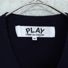 プレイ コムデギャルソン カーディガン ロゴパッチ ネイビー AD2023