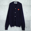 プレイ コムデギャルソン カーディガン ロゴパッチ ネイビー AD2023