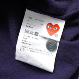 プレイ コムデギャルソン カーディガン ロゴパッチ ネイビー AD2023 - NEWSED