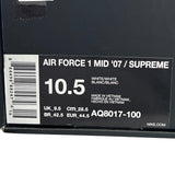 シュプリーム ナイキ AIR FORCE 1 MID 07 SUPREME NBA ハイカットスニーカー ホワイト 28.5 メンズ 未使用品 - NEWSED