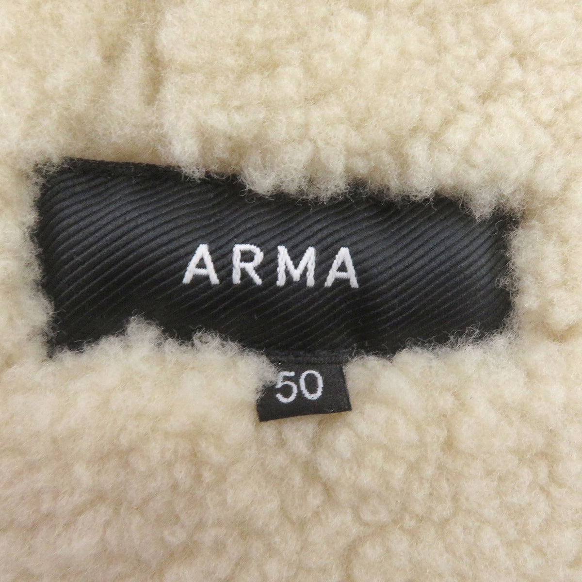 アルマ ALINO Merino Curly Crispy リバーシブル フライトジャケット ムートンジャケット オイスター 50 メンズ - NEWSED