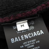 バレンシアガ ALL OVER LOGO ラウンドネック ロングスリーブ ニット ボルドー M メンズ - NEWSED