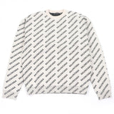 バレンシアガ All Over Logo Sweaters オールオーバーロゴ 総柄 セーター アイボリー XS メンズ 未使用品 - NEWSED