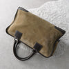 Amazona 36 Anagram Suede Leather Mini Boston Bag