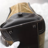 Amazona 36 Anagram Suede Leather Mini Boston Bag - NEWSED