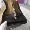 Amazona 36 Anagram Suede Leather Mini Boston Bag