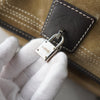 Amazona 36 Anagram Suede Leather Mini Boston Bag
