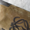 Amazona 36 Anagram Suede Leather Mini Boston Bag