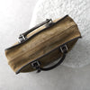 Amazona 36 Anagram Suede Leather Mini Boston Bag
