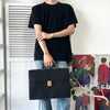 ロエベ アナグラム レザー ビジネスバッグ  ブラック
