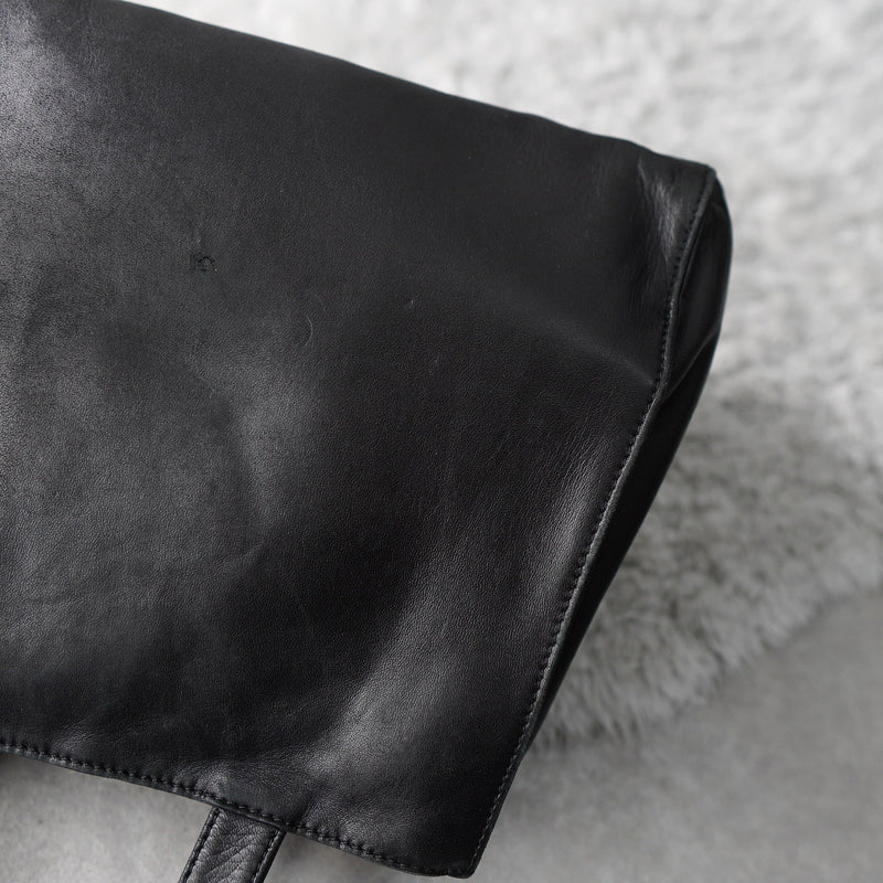 Anagram Leather Mini Hand Bag - NEWSED