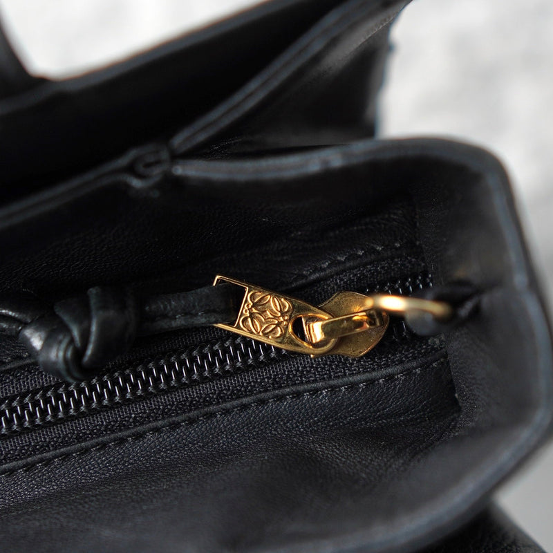 Anagram Leather Mini Hand Bag - NEWSED