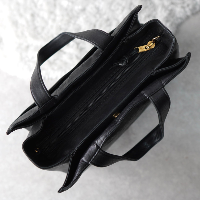 Anagram Leather Mini Hand Bag - NEWSED