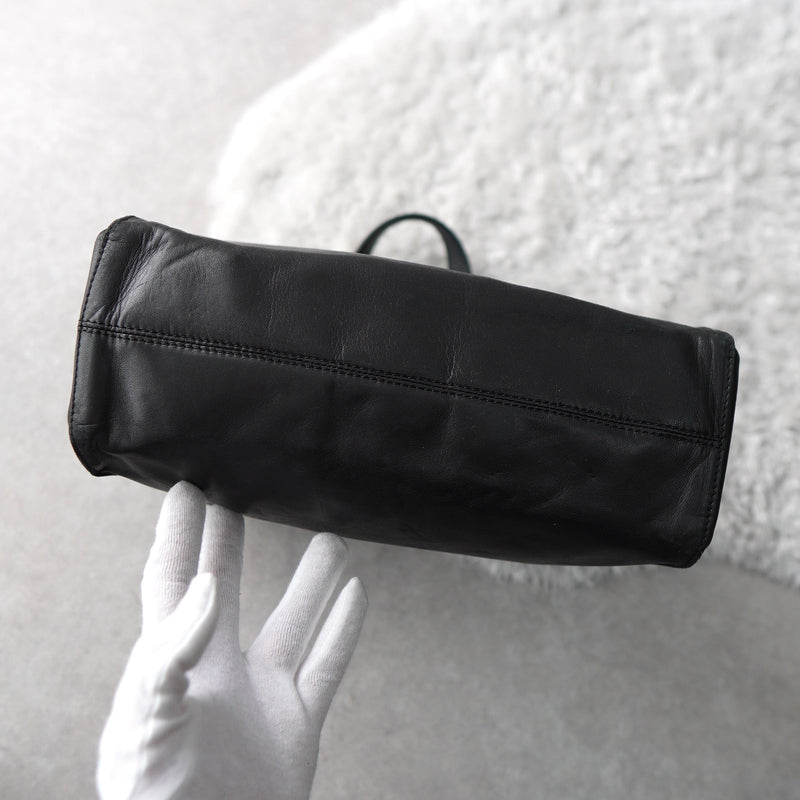 Anagram Leather Mini Hand Bag - NEWSED