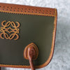 Anagram Leather Nylon Hand Bag