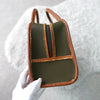 Anagram Leather Nylon Hand Bag