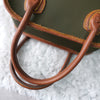 Anagram Leather Nylon Hand Bag