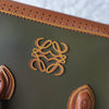 Anagram Leather Nylon Hand Bag