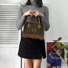 Anagram Leather Nylon Hand Bag